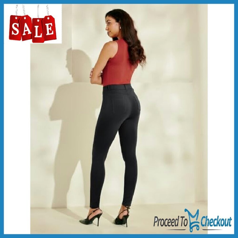 Stretchy Pull-On Work Pants with 4-Way Stretch & Tummy Control - Picture 6 of 7